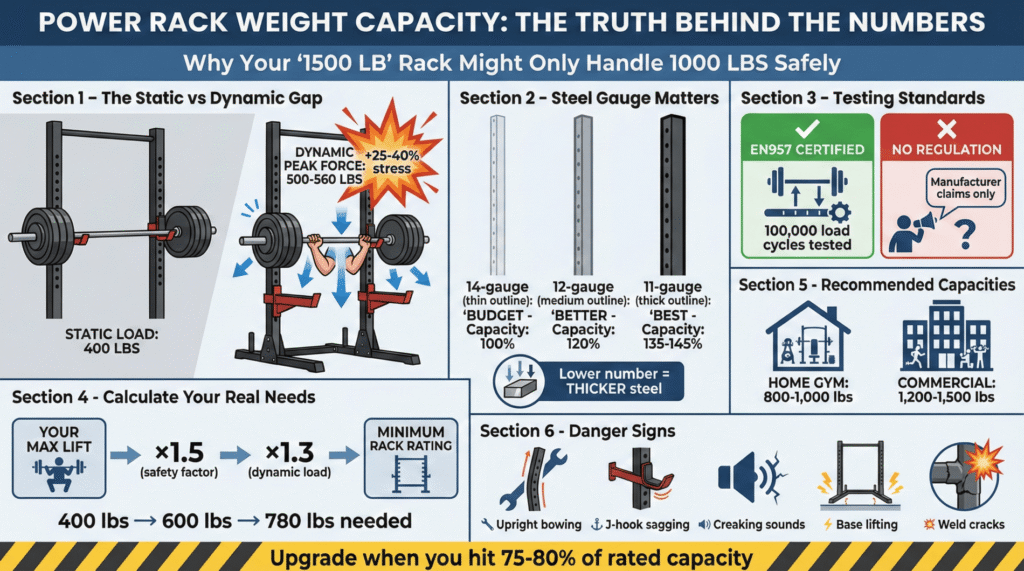 power rack weight capacity safety guide
