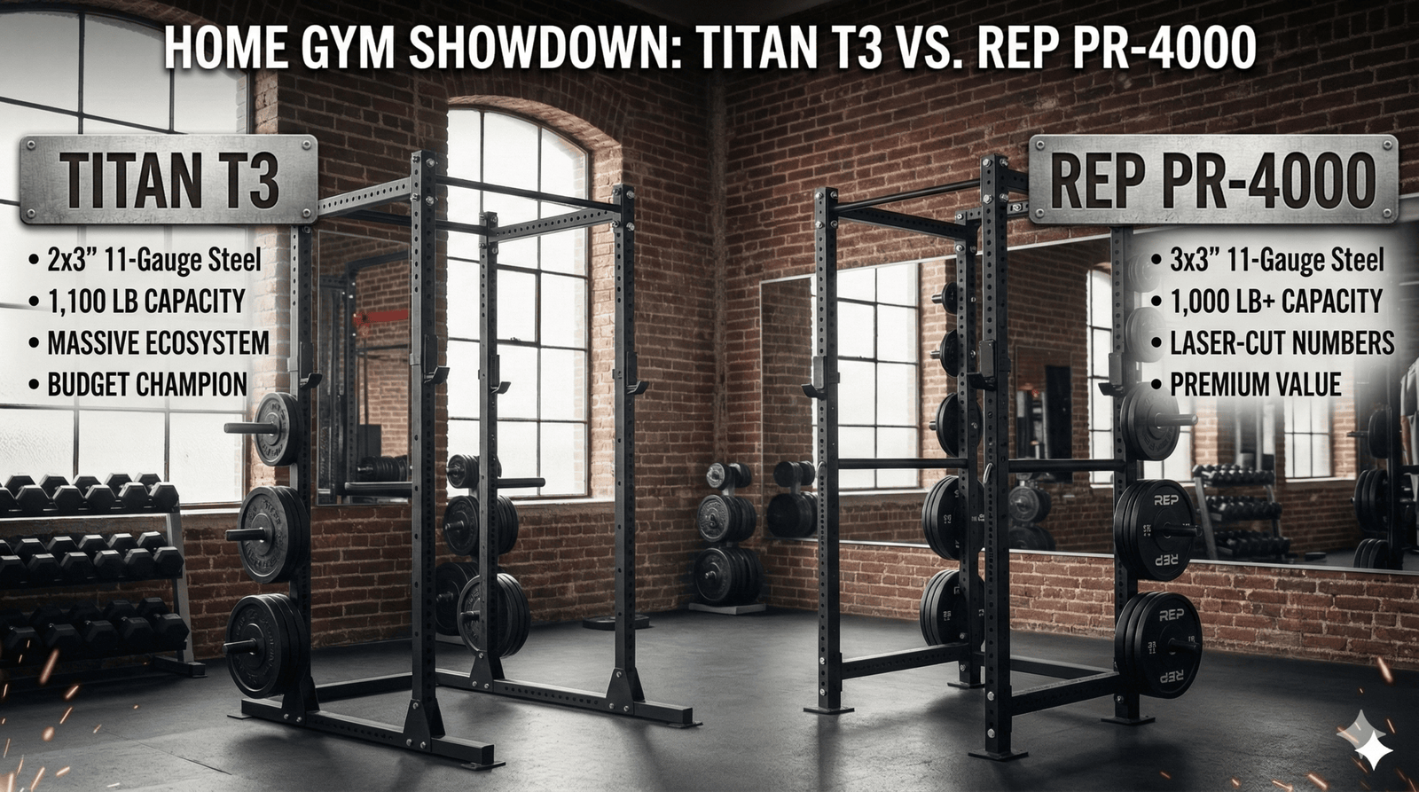 Titan T3 vs REP PR-4000: Which Power Rack Actually Wins for Your Home Gym?